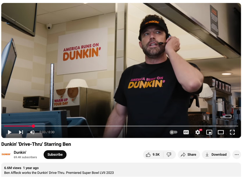 dunkin donuts social post