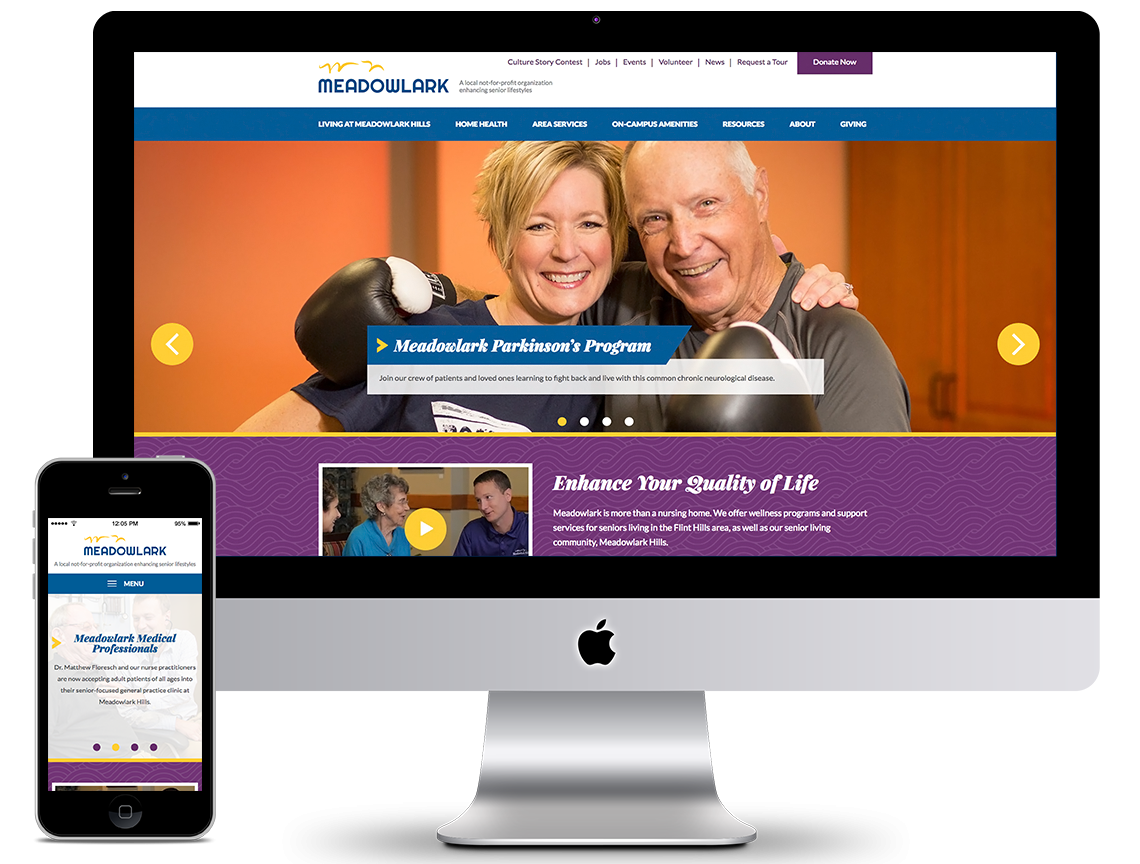 Meadowlark website on a large screen and a smartphone